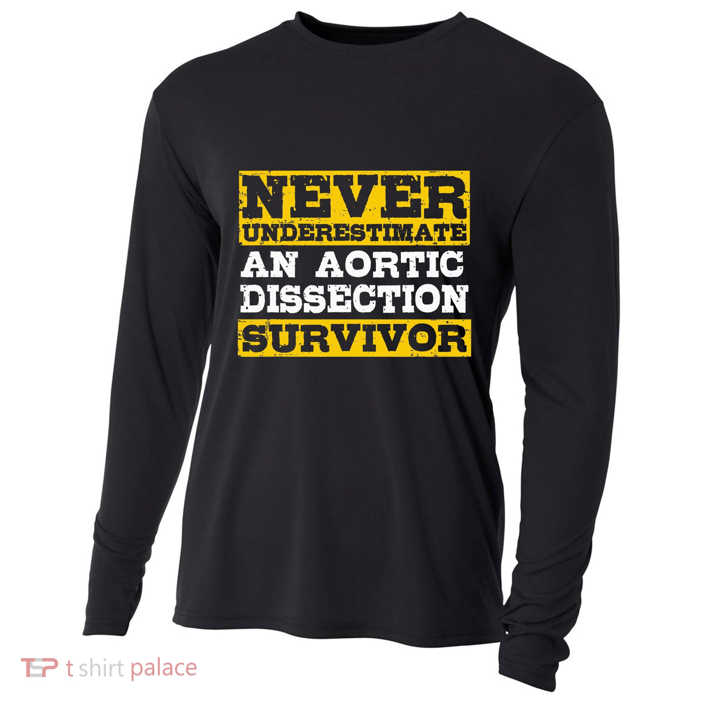 Aortic Dissection Survivor Recovery Get Well Cooling Performance Long Sleeve Crew