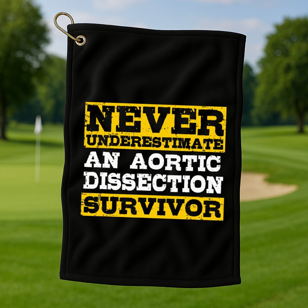 Aortic Dissection Survivor Recovery Get Well Golf Towel
