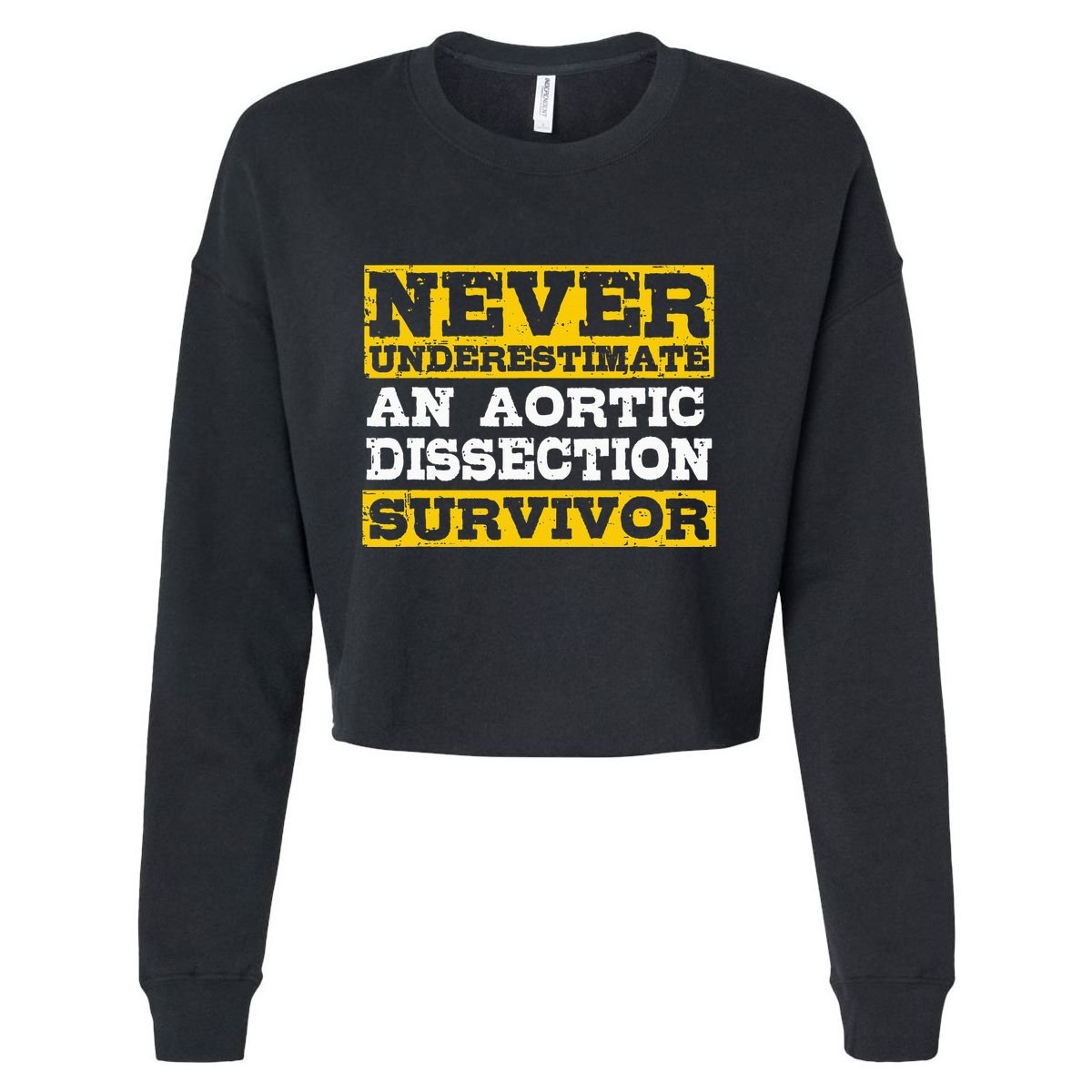 Aortic Dissection Survivor Recovery Get Well Cropped Pullover Crew