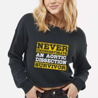 Aortic Dissection Survivor Recovery Get Well Cropped Pullover Crew