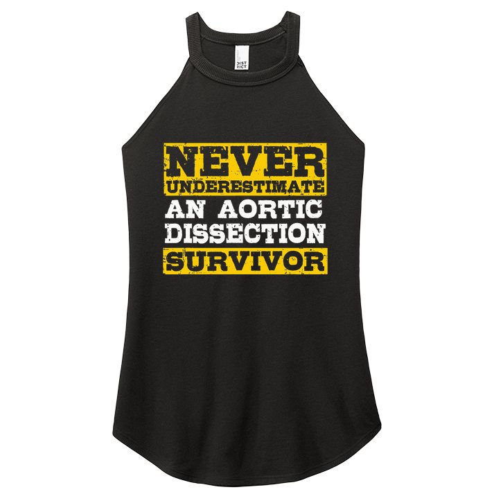 Aortic Dissection Survivor Recovery Get Well Women's Perfect Tri Rocker Tank