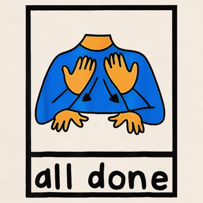 All done sign language speech pathology aac sped teacher Garment-Dyed Women's Muscle Tee