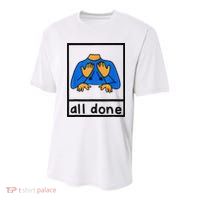 All done sign language speech pathology aac sped teacher Youth Performance Sprint T-Shirt