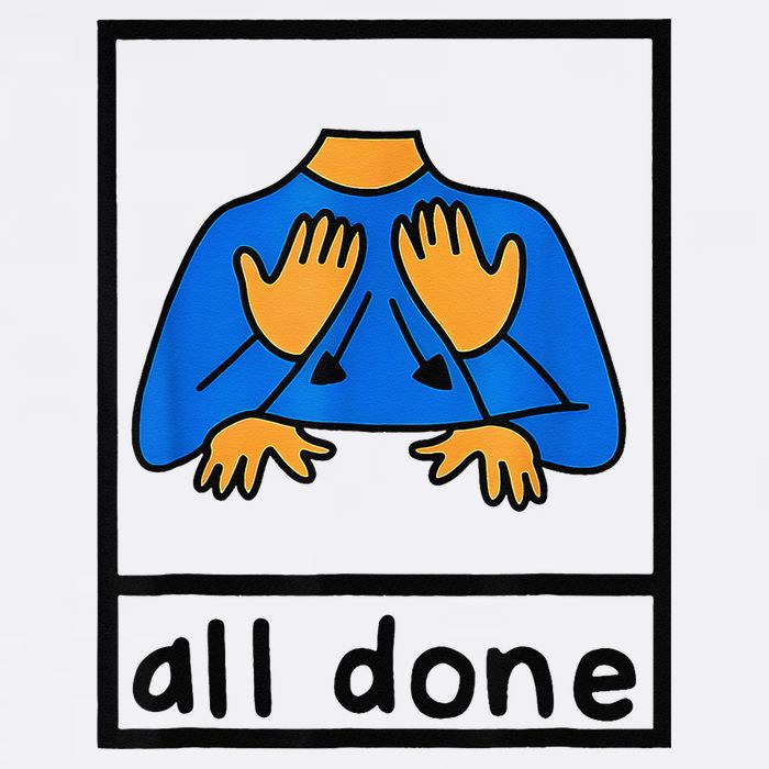 All done sign language speech pathology aac sped teacher Hat