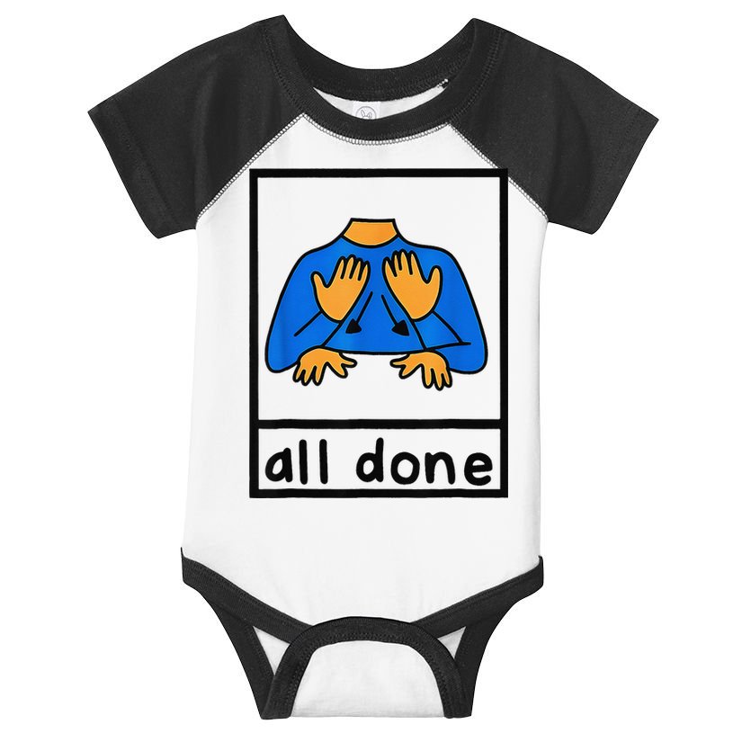 All done sign language speech pathology aac sped teacher Infant Baby Jersey Bodysuit