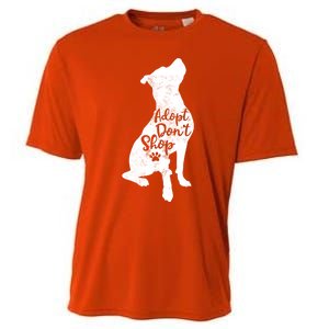 Adopt Don't Shop Rescue Pitbull Dog Breed Pit Bull Mom Gift Cooling Performance Crew T-Shirt