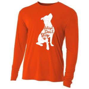 Adopt Don't Shop Rescue Pitbull Dog Breed Pit Bull Mom Gift Cooling Performance Long Sleeve Crew