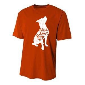 Adopt Don't Shop Rescue Pitbull Dog Breed Pit Bull Mom Gift Performance Sprint T-Shirt