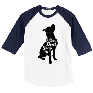 Adopt Don't Shop Rescue Pitbull Dog Breed Pit Bull Mom Gift Baseball Sleeve Shirt