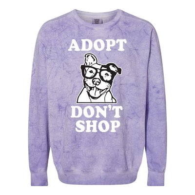 Adopt Dont Shop Pitbull Dog Rescue Adoption Colorblast Crewneck Sweatshirt