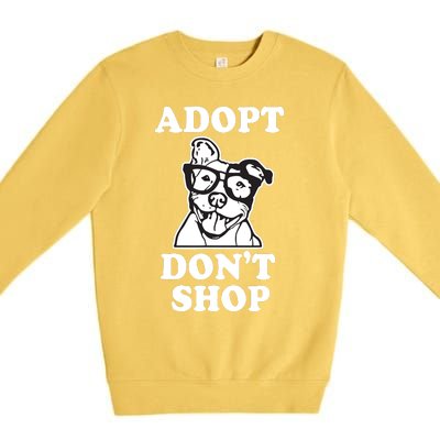 Adopt Dont Shop Pitbull Dog Rescue Adoption Premium Crewneck Sweatshirt