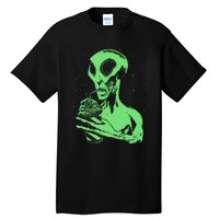 Alien Drinking Slurpie Tall T-Shirt