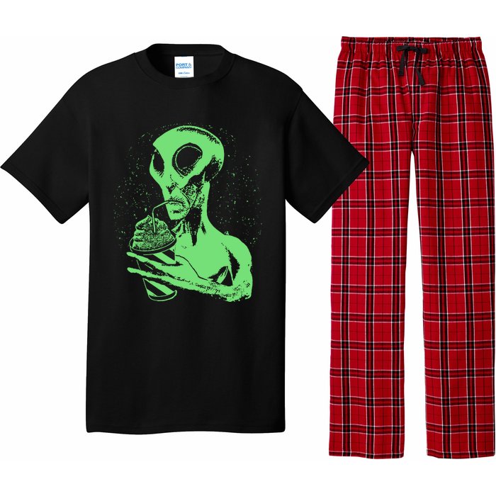 Alien Drinking Slurpie Pajama Set