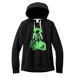 Alien Drinking Slurpie Women's Fleece Hoodie