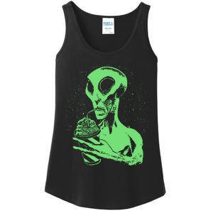 Alien Drinking Slurpie Ladies Essential Tank