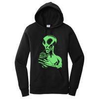 Alien Drinking Slurpie Women's Pullover Hoodie