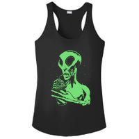 Alien Drinking Slurpie Ladies PosiCharge Competitor Racerback Tank