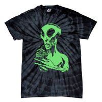 Alien Drinking Slurpie Tie-Dye T-Shirt