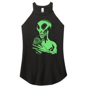 Alien Drinking Slurpie Women's Perfect Tri Rocker Tank