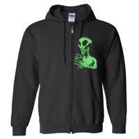 Alien Drinking Slurpie Full Zip Hoodie