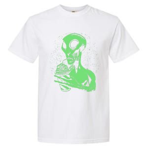 Alien Drinking Slurpie Garment-Dyed Heavyweight T-Shirt