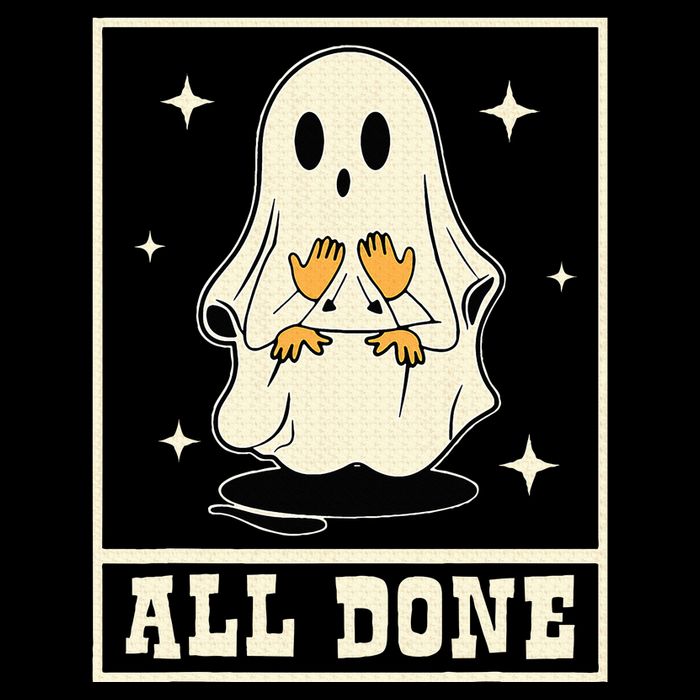 All Done Sign Language Speech Halloween Ghost Teacher Sped Impact Tech Backpack