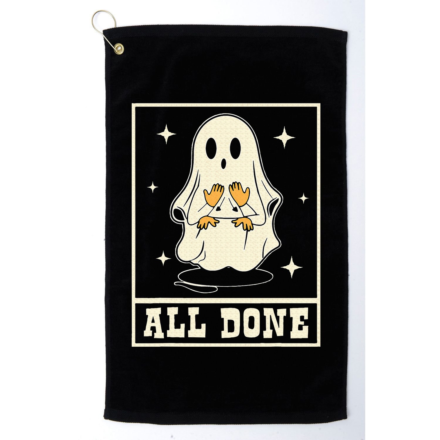 All Done Sign Language Speech Halloween Ghost Teacher Sped Golf Towel