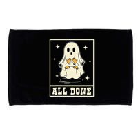 All Done Sign Language Speech Halloween Ghost Teacher Sped Microfiber Hand Towel