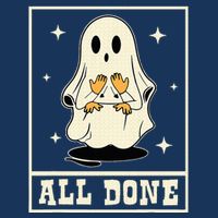 All Done Sign Language Speech Halloween Ghost Teacher Sped Infant Baby Jersey Bodysuit