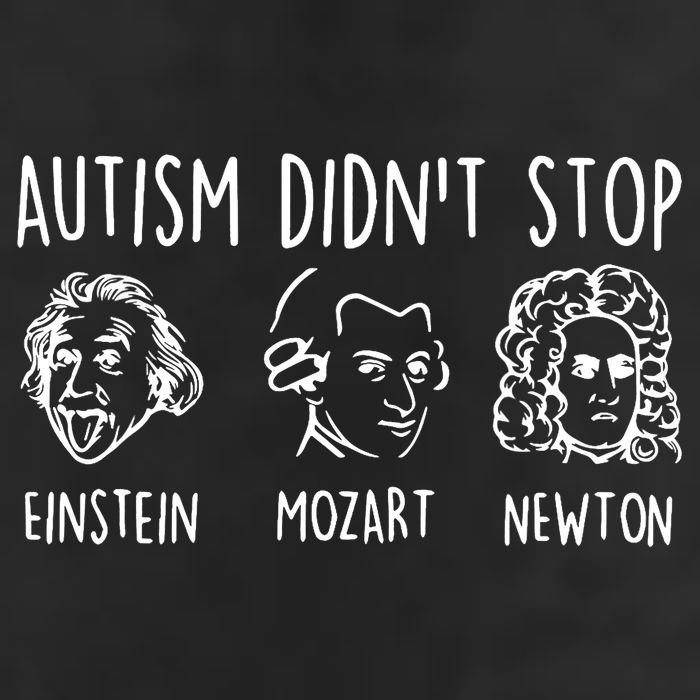 Autism Didn't Stop Famous People Autism Awareness Mom Dad 7 Panel Mesh Trucker Snapback Hat