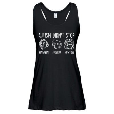 Autism Didn't Stop Famous People Autism Awareness Mom Dad Ladies Essential Flowy Tank
