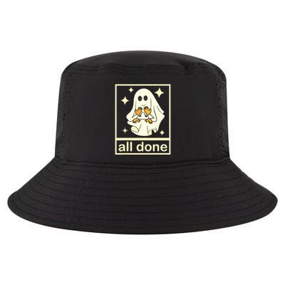 All Done Sign Language Speech Pathology Ghost Fall Halloween Cool Comfort Performance Bucket Hat