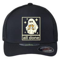 All Done Sign Language Speech Pathology Ghost Fall Halloween Flexfit Unipanel Trucker Cap