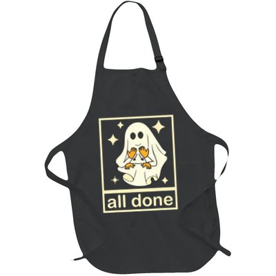 All Done Sign Language Speech Pathology Ghost Fall Halloween Apron