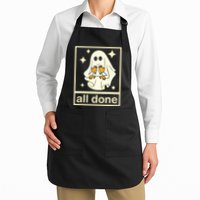 All Done Sign Language Speech Pathology Ghost Fall Halloween Apron