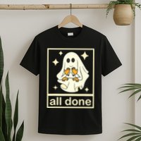 All Done Sign Language Speech Pathology Ghost Fall Halloween T-Shirt