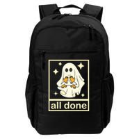 All Done Sign Language Speech Pathology Ghost Fall Halloween Backpack