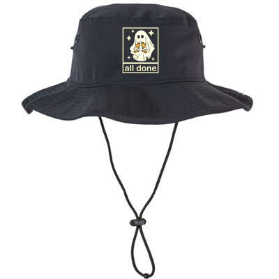 All Done Sign Language Speech Pathology Ghost Fall Halloween Bucket Hat