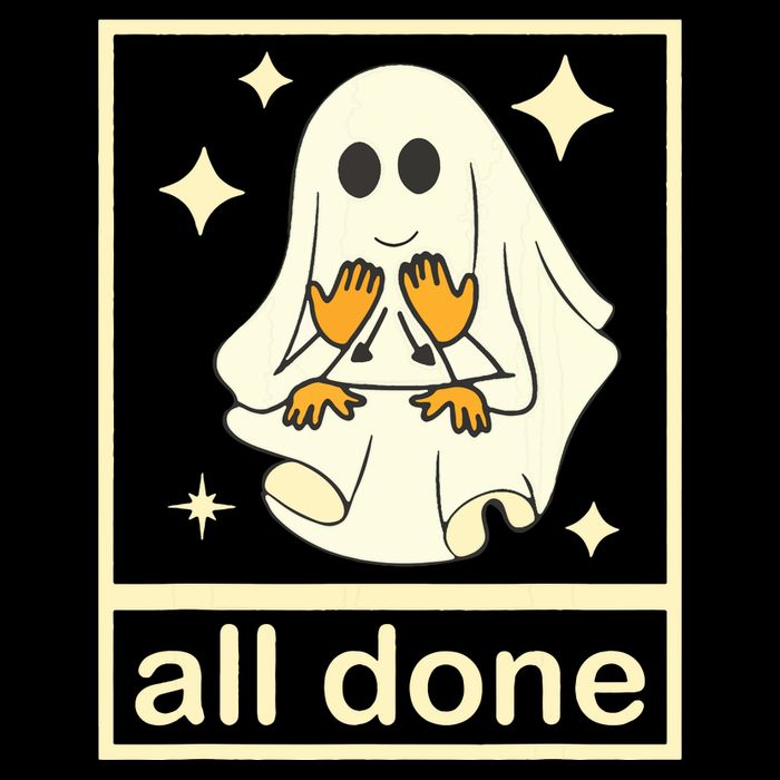 All Done Sign Language Speech Pathology Ghost Fall Halloween Flatbill Hat