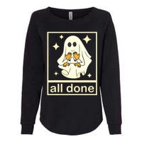 All Done Sign Language Speech Pathology Ghost Fall Halloween Womens California Wash Sweatshirt