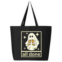 All Done Sign Language Speech Pathology Ghost Fall Halloween 25L Jumbo Tote