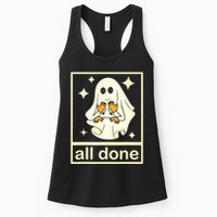 All Done Sign Language Speech Pathology Ghost Fall Halloween Womens Tank Top