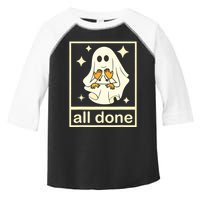 All Done Sign Language Speech Pathology Ghost Fall Halloween Toddler Fine Jersey T-Shirt