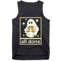 All Done Sign Language Speech Pathology Ghost Fall Halloween Tank Top