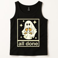 All Done Sign Language Speech Pathology Ghost Fall Halloween Tank Top