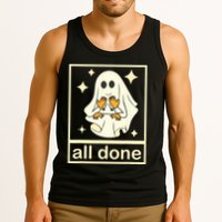 All Done Sign Language Speech Pathology Ghost Fall Halloween Tank Top