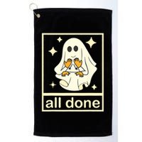 All Done Sign Language Speech Pathology Ghost Fall Halloween Golf Towel