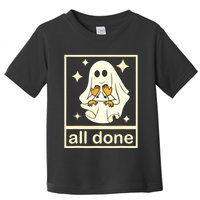 All Done Sign Language Speech Pathology Ghost Fall Halloween Toddler T-Shirt