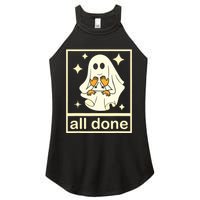 All Done Sign Language Speech Pathology Ghost Fall Halloween Women's Perfect Tri Rocker Tank
