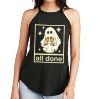 All Done Sign Language Speech Pathology Ghost Fall Halloween Women's Perfect Tri Rocker Tank